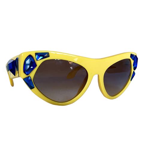 yellow prada sunglasses|prada sunglasses price.